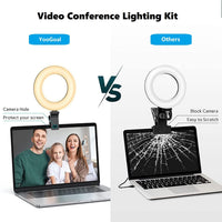 Video Conference Lighting, YooGoal 6.3" Ring Light with Stand Clip on Laptop Desktop Ring Light for Video Calls, Webcam, Remote Working, Zoom Meetings, Live Streaming, Online Teaching, Interview