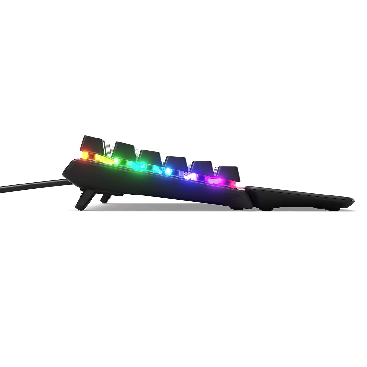 SteelSeries Store Apex 5 Hybrid Mechanical Gaming Keyboard, Per-Key RGB Illumination, Aircraft Grade Aluminum Alloy Frame, OLED Smart Display (Hybrid Blue Switch, USB)