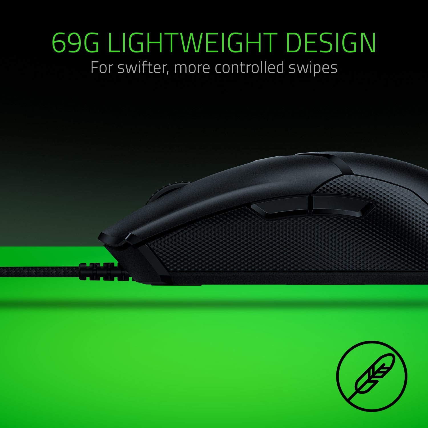 Razer Viper Ultralight Ambidextrous Wired Gaming Mouse: 2nd Gen Razer Optical Mouse Switches - 16K DPI Optical Sensor - Chroma RGB Lighting - 8 Programmable Buttons - Drag-Free Cord - Quartz Pink