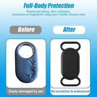 2PCS Silicone Case for Samsung Smart Tag 2 for Dog Collar, Protective Cover Sleeve Compatible with Samsung Smart Tag 2 Tracker, Item Finder Accessories, Tracking Devices Protector for Securing Holding