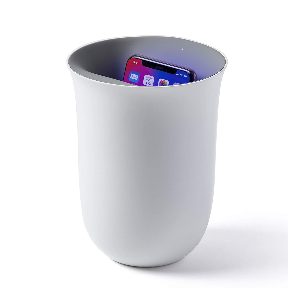 Lexon OBLIO - QI Wireless Charger Station with Built-in UV Sanitizer - White