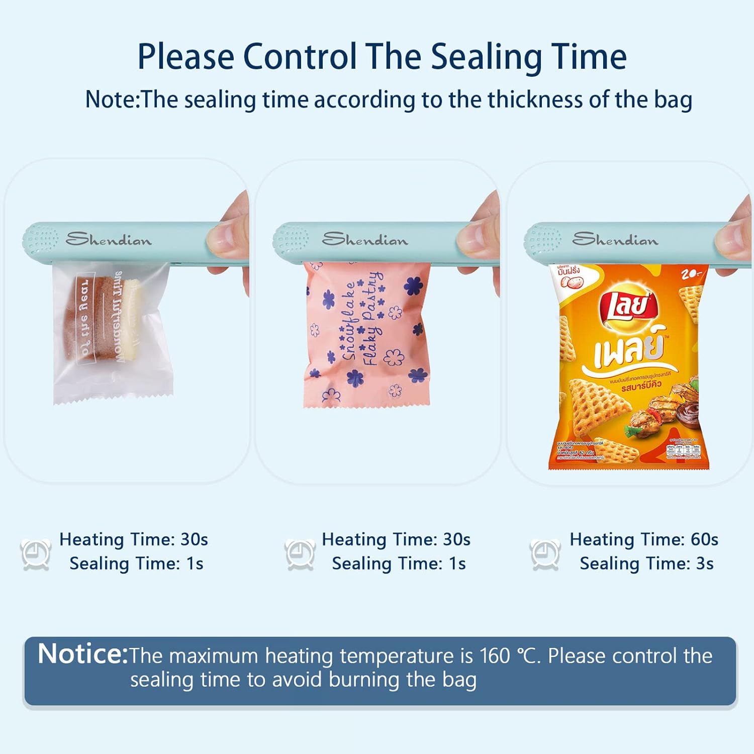 Mini Heat Bag Sealer - Portable Chip Sealer Kitchen Gadget, Food Seal Bag Resealer for Food Storage, Reusable Handheld Bag Sealer for Chip Bags, Foil Bags, Mylar Bags (Black)