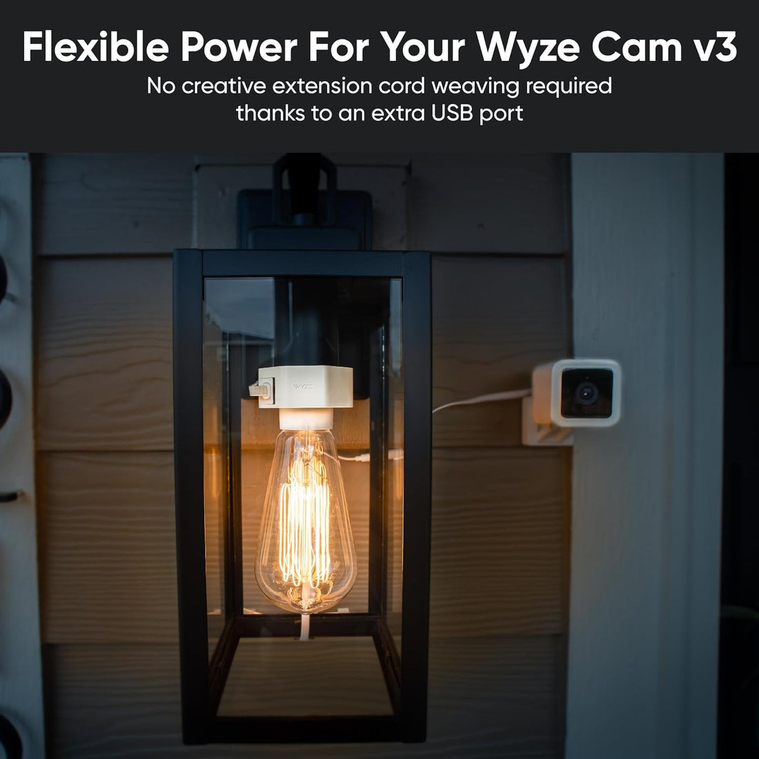 Wyze Lamp Socket Power Adapter for Wyze Cam v3 (v3 Camera Sold Separately)