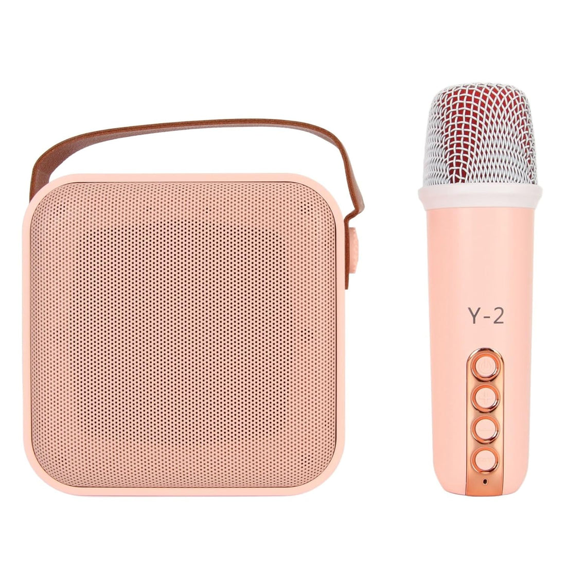 Karaoke Machine for Adults and Children, Portable Bluetooth Speaker 100Hz to 18KHz with Wireless Microphone, 1200MAh, 3 Units Large Sound Field, USB Compatible