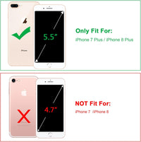 BENTOBEN Compatible with iPhone 8 Plus/7 Plus Case, 2 in 1 Slim Hybrid Shockproof Hard PC Bumper Rugged Drop Protective Women Men Phone Case for iPhone 8 Plus / 7 Plus 5.5 inch,Mint Green