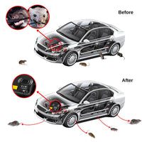 Loraffe Under Hood Rodent Repeller Ultrasonic Rat Repellent Mice Deterrent with Ultrasonic Wave and LED Flashlight, Pest Control for 12V 24V Vehicle Auto Truck RV, Keep Animal from Chewing Car Wiring