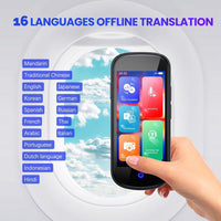 Language Translator Device Instant Two Way Translation Device with 137 Languages 4 Inch Touchscreen Portable Offline Online Voice Translation 2024 Real-time Translator for Travel Business(Grey)