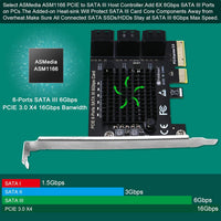 FebSmart PCIE to 6-Ports SATA 3.0 6Gbps Max Speed Expansion Card for PCs, Servers, NAS-Plug and Play on Windows, MAC OS, Linux System-ASMedia ASM1166 Non-Raid PCIE 3.0 SATA Controller (FS-S6-Pro)