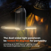 STOKE VOLTAICS Multi-Function LED Camping Lantern Rechargeable 15000mAh,Up to 400 Hours of Runtime,with Flashlight,Hand Warmer,Power Bank,SOS Flashlight,Road Warning Light,Ideal for Outdoor Beginners