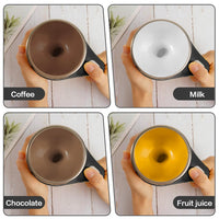 Automatic Magnetic Stirring Coffee Mug, Rotating Home Office Travel Mixing Cup，Funny Electric Stainless Steel Self Mixing Coffee Tumbler, Suitable for Coffee, Milk, Cocoa and Other Beverages……
