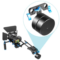 Neewer Aluminum Alloy 4.6lbs/2.1kg Removable Counter Weight for Balancing Shoulder Mount Rig Stabilizer Fits 15mm Rods(Blue+Black)