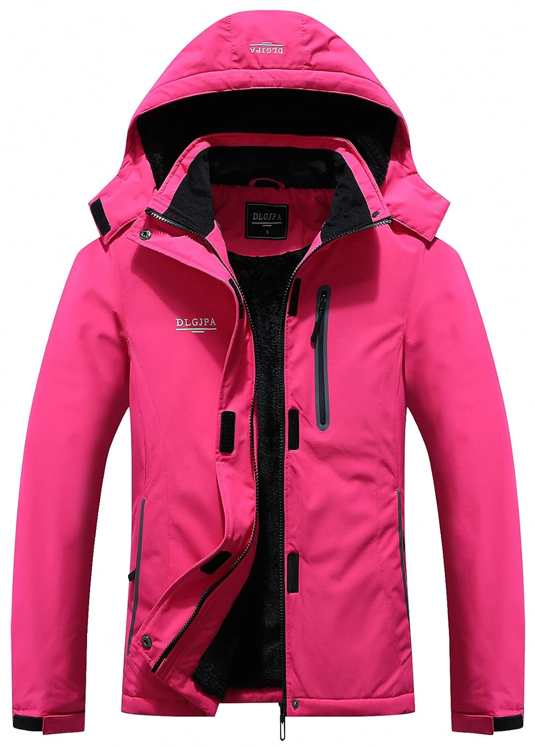 DLGJPA Women's Mountain Waterproof Ski Jacket Hooded Windbreakers Windproof Raincoat Winter Warm Snow Coat