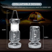 Solar Fan LED Folding Lighting Camping Light, Portable with Fan Horse lamp, Solar USB Charging, Suitable for Camping / Fishing / Night Walking / Reading