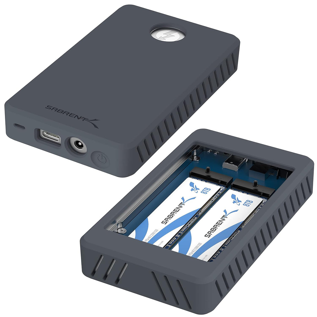 SABRENT Thunderbolt 3 to Dual NVMe M.2 SSD Tool Free Enclosure (EC-T3DN)
