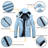 Women's Waterproof Ski Jacket Warm Winter Snow Coat Hooded Raincoat