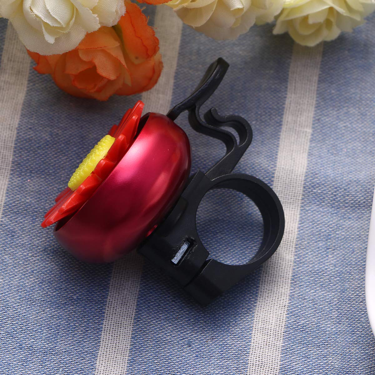 VANZACK Cycling Handlebars Bell Aluminum Alloy Bicycle Bell Loud Crisp Sound Bike Horn Sunflower Bike Bell