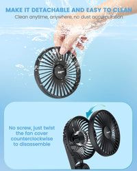 EasyAcc Portable Fan for Travel,Rechargeable Handheld Fan, 5 Speed Ultra Quiet 3-18H with Backup Power Battery Digital Display Foldable Personal Fan Lanyard Neck Fan Hot Flashes Gift Outdoor Black