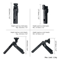 JJC VCT-VPR1 Compact Remote Control Tripod Stand for Sony A7R IV A7 III A7S II A9 A6000 A6600 A6500 A6400 A6300 A6100 RX100 VII RX10 FDR-AX53 AX33 AX100 AX700 HDR-CX405 CX440 CX455 CX675 CX900 & More