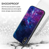 BENTOBEN iPhone X Case, iPhone Xs Case, Slim Fit Glow in The Dark Soft Flexible Bumper Protective Anti Scratch Non-Slip Phone Cases Cover for iPhone X/iPhone Xs 5.8 Inch, Nebula/Galaxy Design