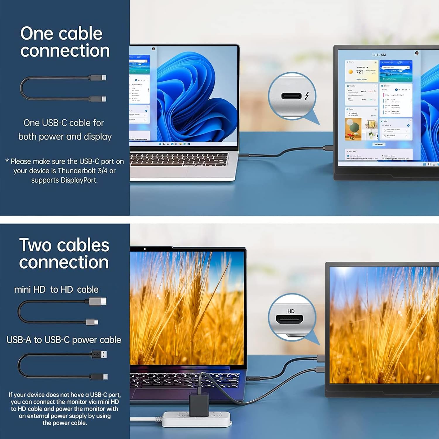 Monitor IPS: Moonka 10.5inch Portable Monitor 1920x1280P – In Use