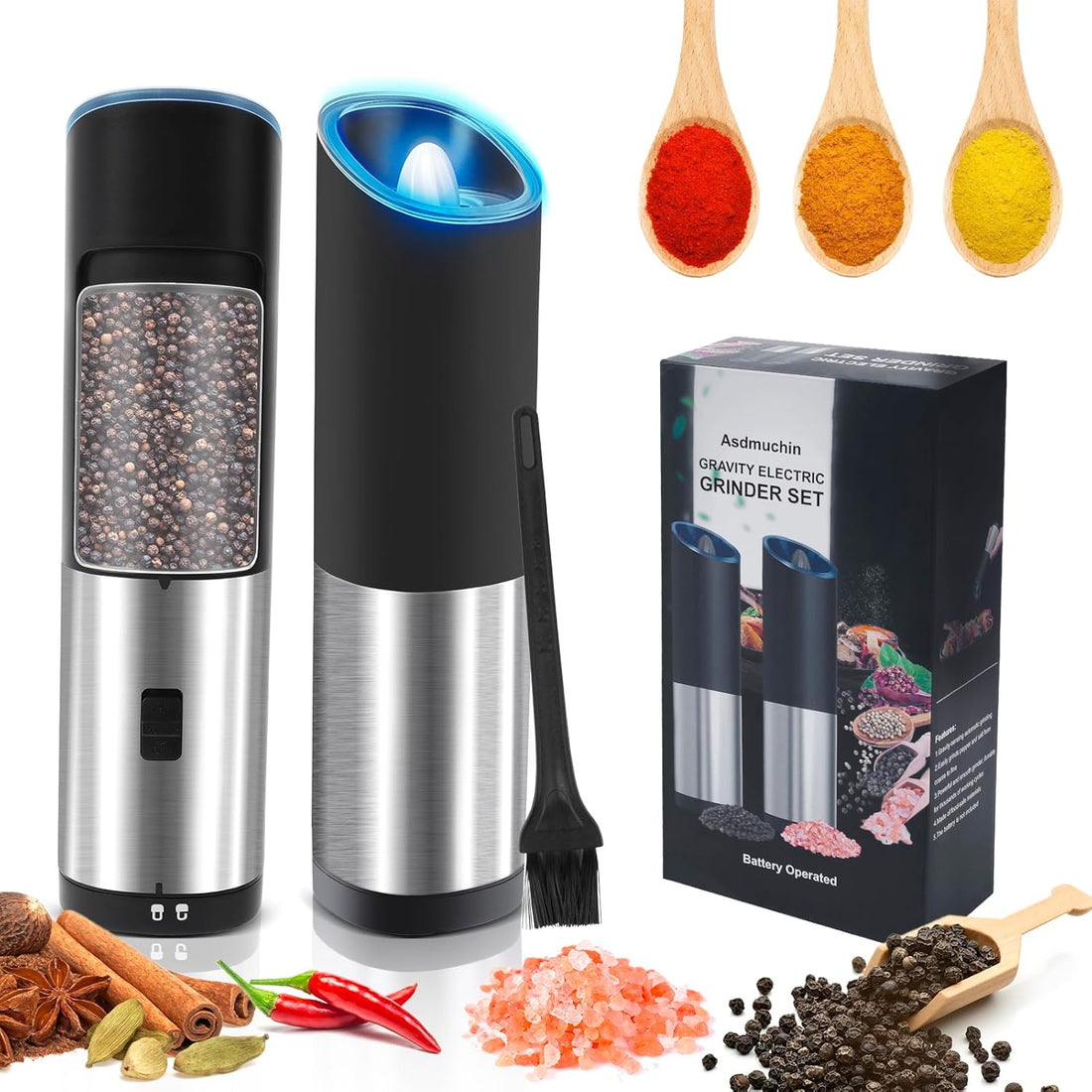 Home & Kitchen  Kitchen & Dining  Kitchen Storage & Containers  Dressing, Seasoning & Spice Dispensers  Pepper Mills