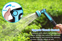 V.C.Formark Water Hose Nozzle Sprayer,10 Spray Patterns Garden Hose Nozzle - Thumb Control On Off Valve,Perfect for Watering Plant,Car Wash,Showering