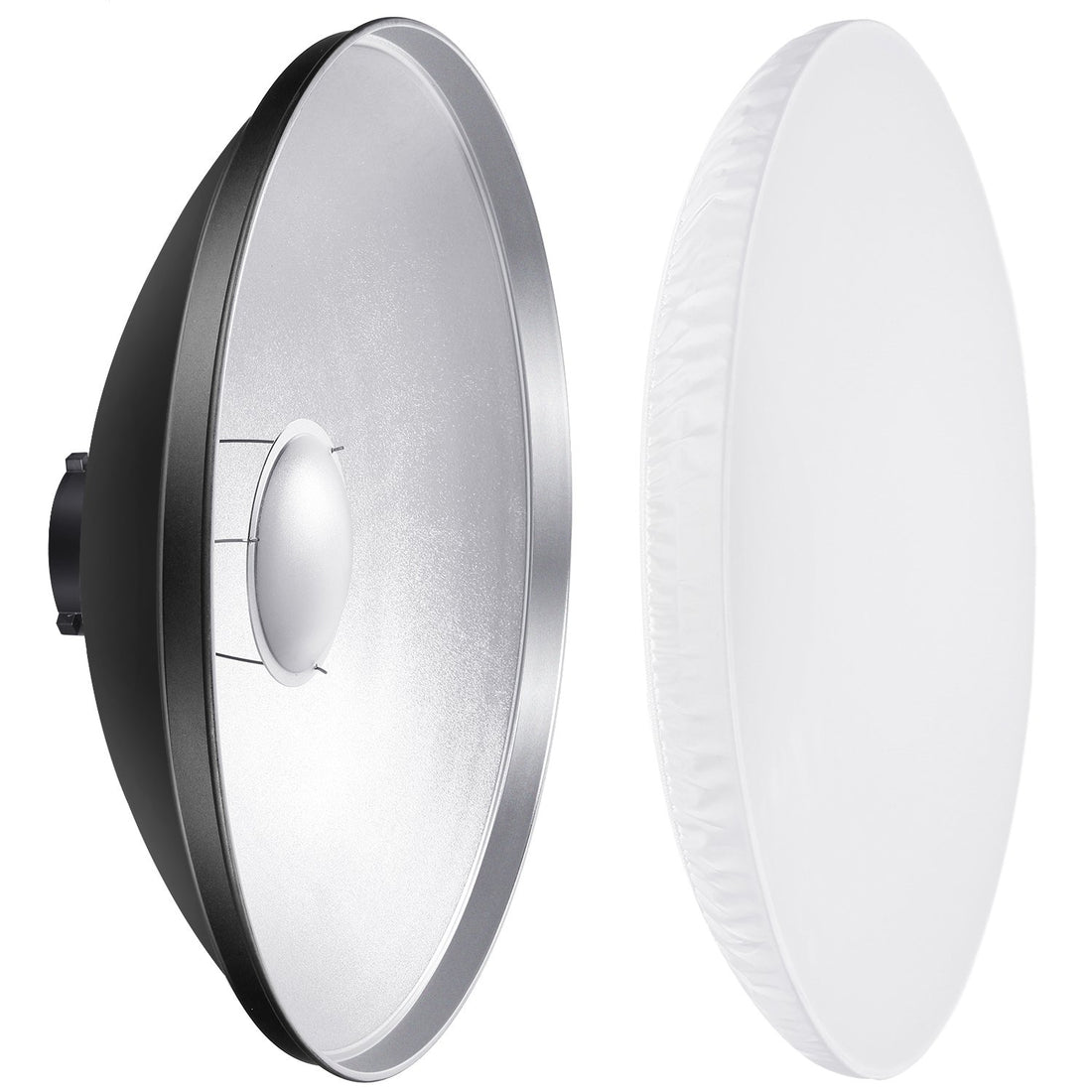 Neewer 16 inches/41 centimeters Aluminum Standard Reflector Beauty Dish with White Diffuser Sock for Bowens Mount Studio Strobe Flash Light Like Neewer Vision 4 VC-400HS VC-300HH VC-300HHLR VE-300