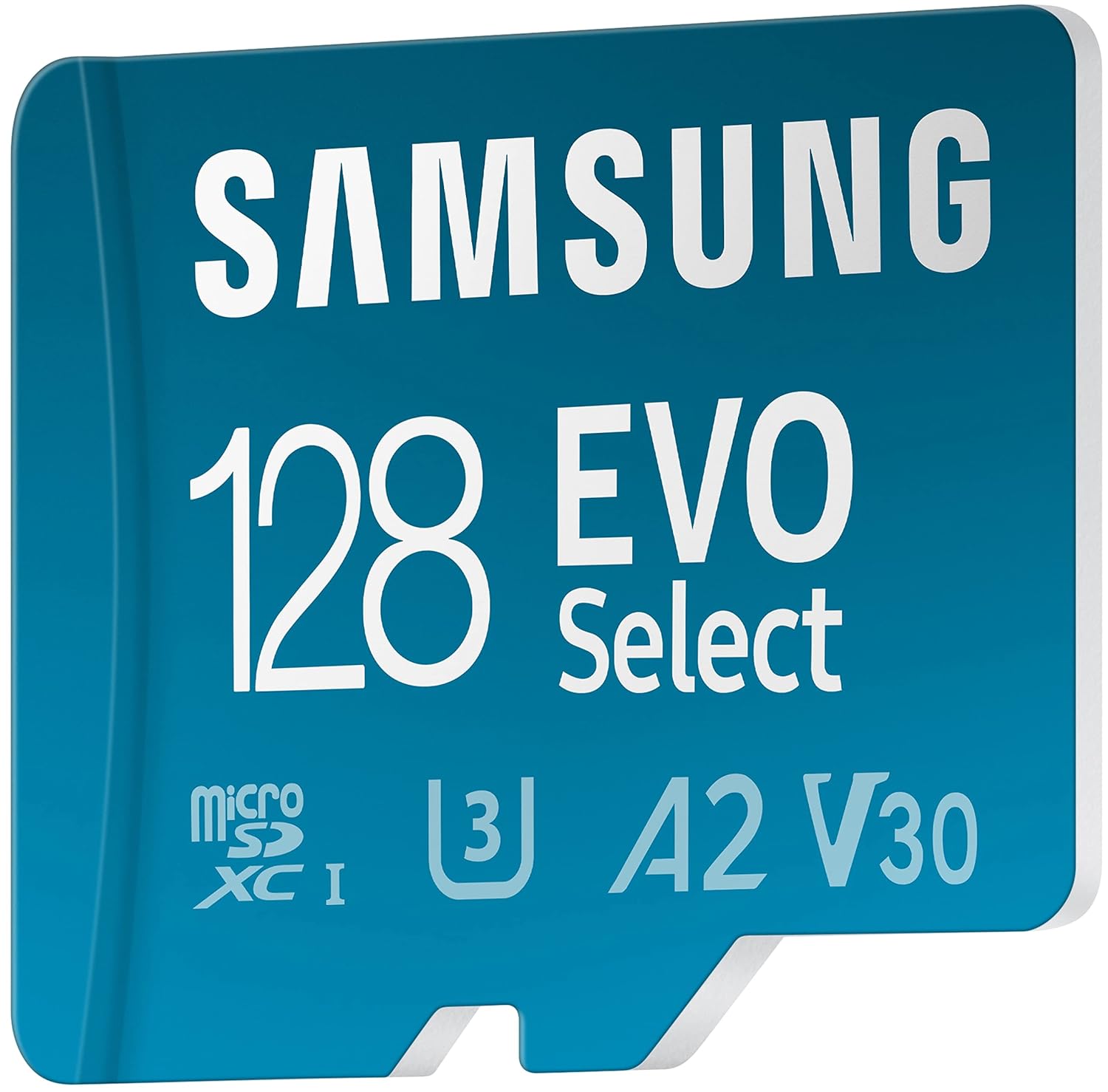 SAMSUNG EVO Select + Adapter 128GB microSDXC 130MB/s Full HD & 4K UHD, UHS-I, U3, A2, V30 (MB-ME128KA/AM)