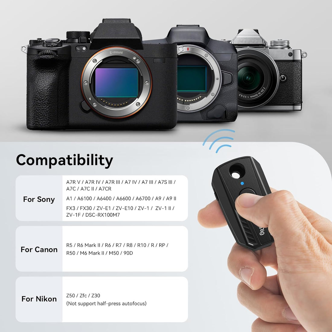SmallRig Wireless Remote Controller for Select Sony/Canon/Nikon Cameras - 3902
