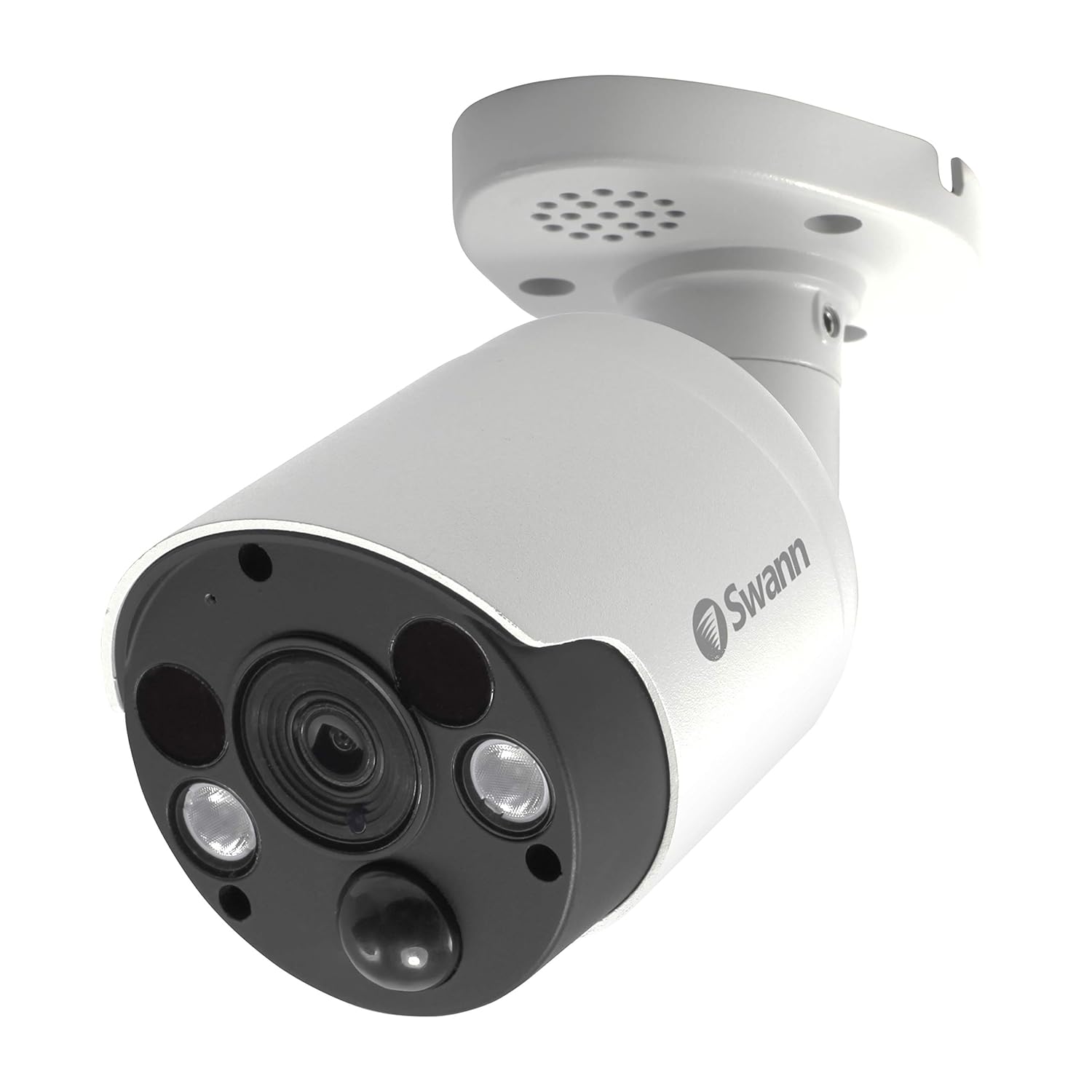 Swann Wired PIR Bullet Security Camera & Spotlight, 4K Ultra HD Surveillance Cam w/Color Night Vision, Indoor/Outdoor, Thermal, Heat & Motion Sensing, 2 Way Talk/Siren, Add NVR w/PoE, SWNHD-887MSFB