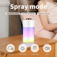 Humidifiers,RONGYI Car Humidifiers Night Light with Colorful Lights, Two Modes, Large Capacity of 300ml, Auto-Off, Ultra-Quiet Portable Mini Humidifiers for Car, Bedroom, Office, Hotel (Pink)