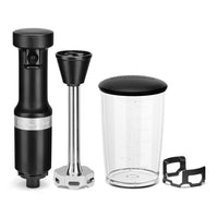 KitchenAid KHBV53BM Hand Blender with Variable Speed Cord, Matte Black