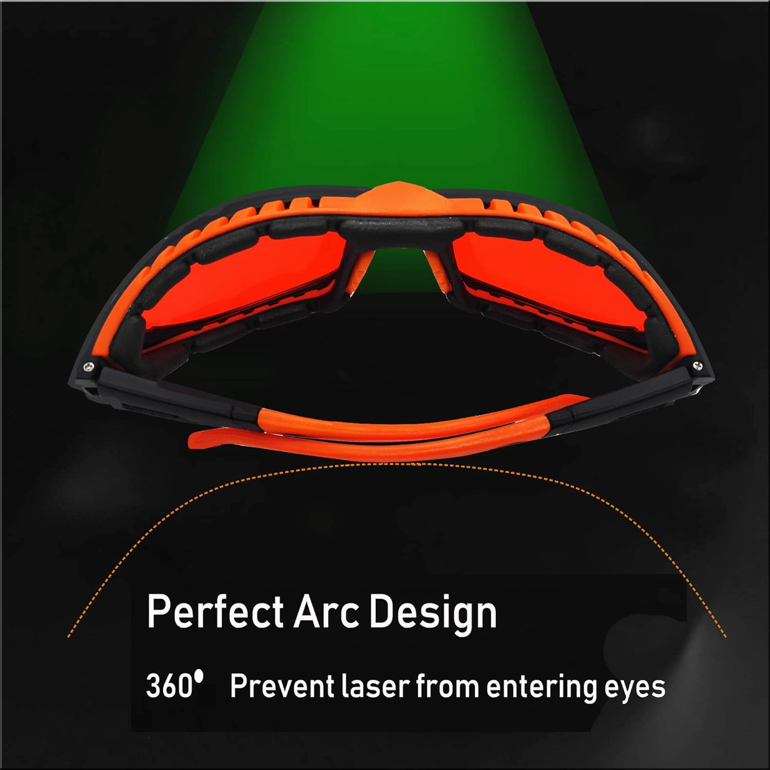 Professional 180nm-540nm OD 6+ Violet / Blue /Green Laser Safety Glasses for 405nm, 445nm, 450nm,473nm, 532nm Laser Lightweight and Fashion Design