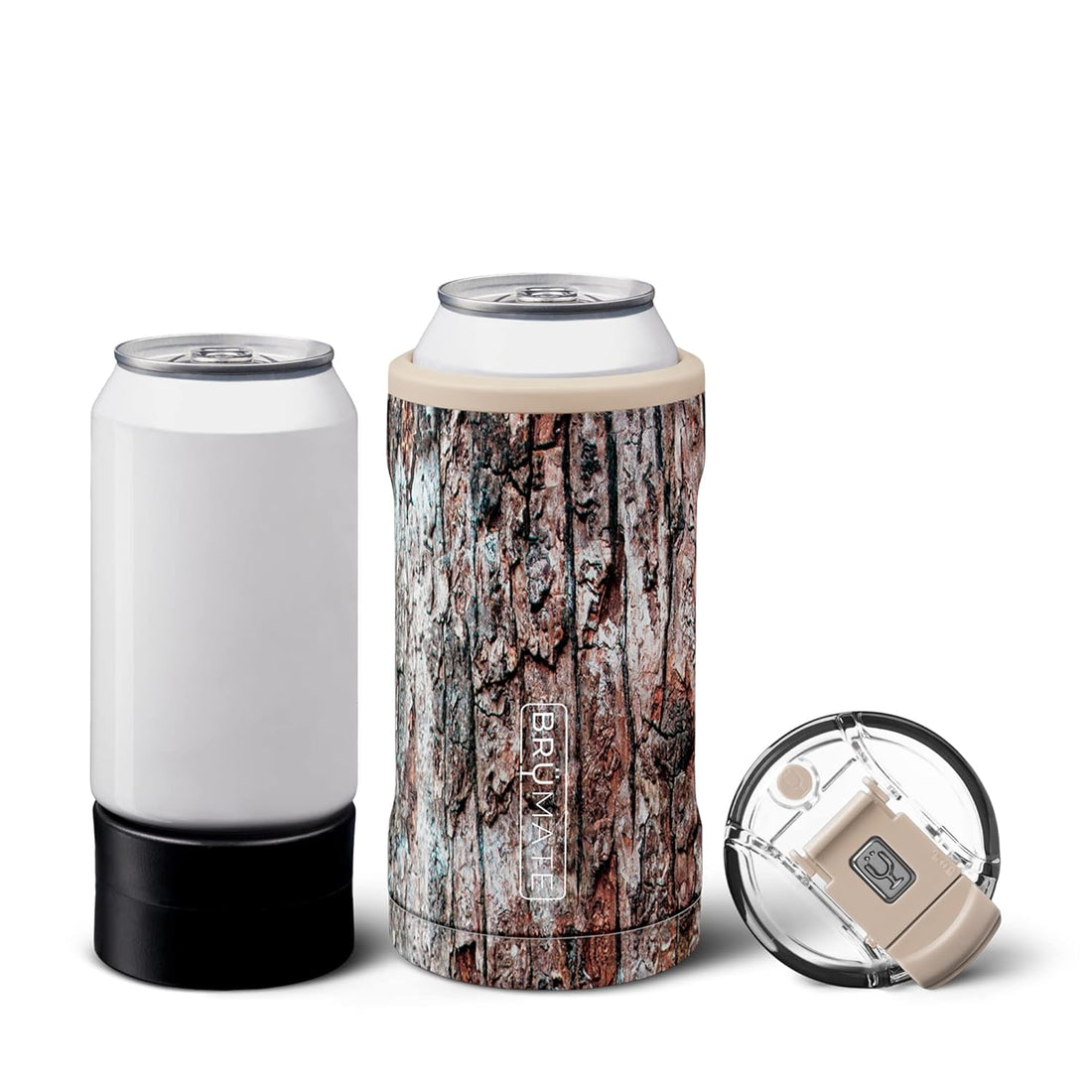 BrüMate HOPSULATOR TRíO 3-in-1 Stainless Steel Insulated Can Cooler, Works with 12 Oz, 16 Oz Cans and As A Pint Glass (3D Camo)