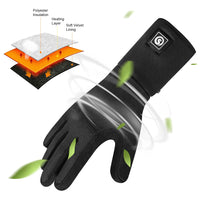 Heated Glove Liners for Men Women, Rechargeable Battery Electric Heated Gloves, Winter Warm Glove Liners for Arthritis Raynaud, Thin Gloves Riding Ski Snowboarding Hiking Cycling Hand Warmers