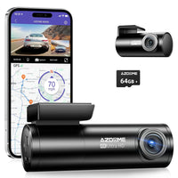AZDOME M300S 4K Dash Cam with 5.8G WiFi Free 64GB SD Card, 170° Dash Cam Front and Rear GPS Voice Control WDR Night Vision G-Sensor 24H Parking Monitor, Max Up Support to 256GB