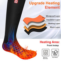 Electric Heated Socks Men Women Rechargeable Heated Socks - 2023 Upgraded Battery Socks, Washable Winter Thermal Warm Socks 3 Heat Settings Foot Warmers for Hunting Skiing Hiking Camping Fishing