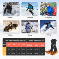 Heated Socks for Men Women, APP Control Battery Heated Socks Rechargeable Washable, Electric Socks Foot Warmer for Hiking Biking Camping Skiing Hunting Outdoor Work, Heating Socks Warm Socks