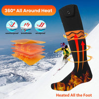 Heated Socks for Men Women, APP Remote Control Electric Heated Socks, 5V 5000mAh Rechargeable Battery Powered Heated Socks for Winter Skiing Hunting Fishing Camping