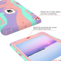 BENTOBEN iPad 6th Generation Cases, iPad 5th Generation Case, iPad 9.7 2018/2017 Case, 3 in 1 Heavy Duty Rugged Shockproof Kickstand Protective Cover for iPad 9.7 Inch 2018/2017, Camouflage/Rose Gold