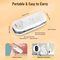 Mini Bag Sealer with Cutter 2 in 1 Heat Sealers Portable Food Sealer Mini Sealing Machine Kitchen For Food Storage
