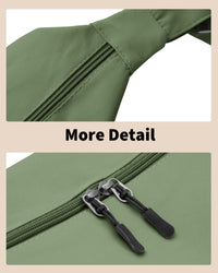 Small Sling Crossbody Bag for Women Men Trendy, Mini Crescent Bag with Adjustable Strap, 2 Zippers Lightweight Nylon Bag
