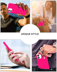 BENTOBEN iPhone 12/12 Pro Case, Soft Silicone Rubber Bumper, Microfiber Lining, Shockproof Protective Cover, 6.1" 2020 - Hot Pink