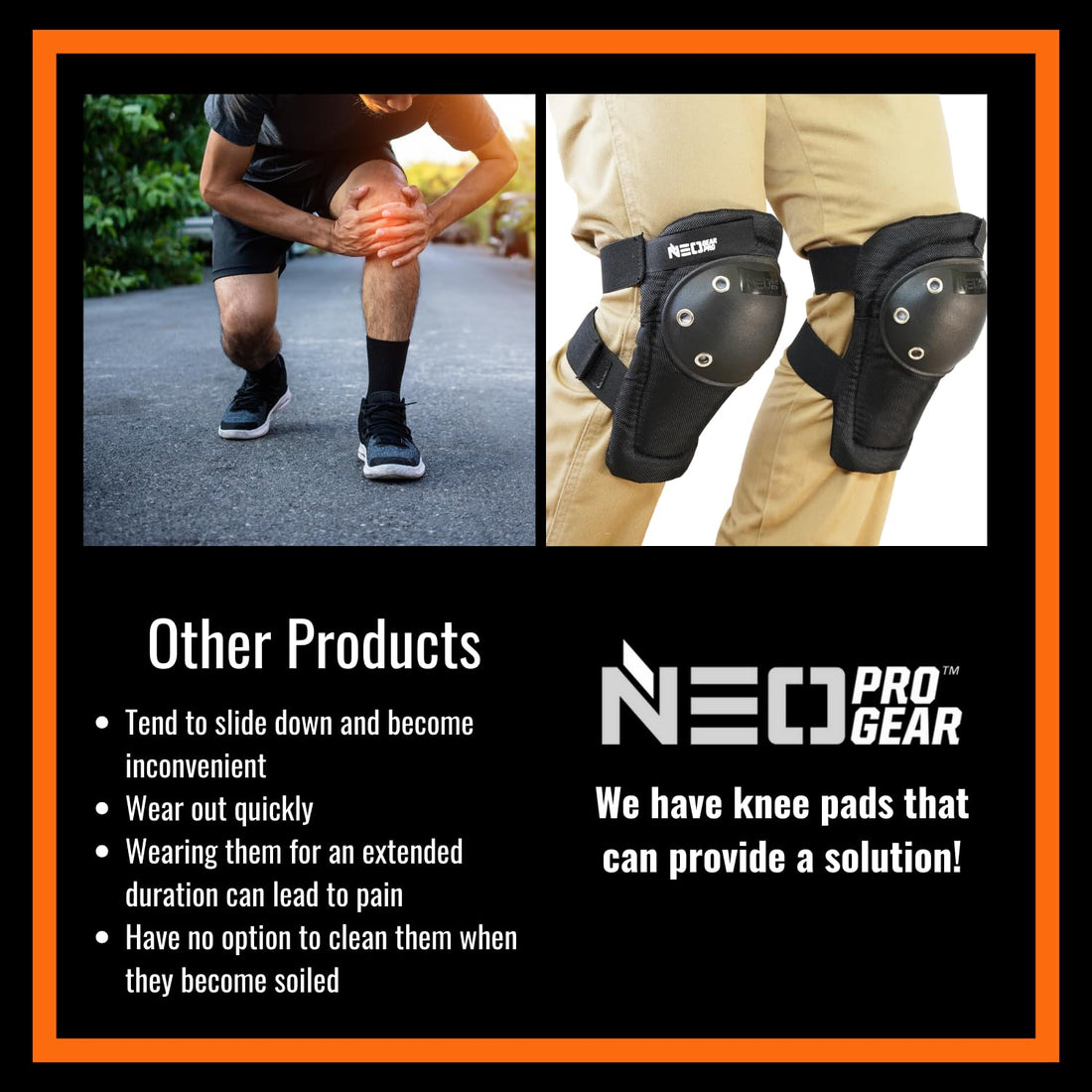NEO GEAR PRO Hard Kneepad for Work Construction and Gardening