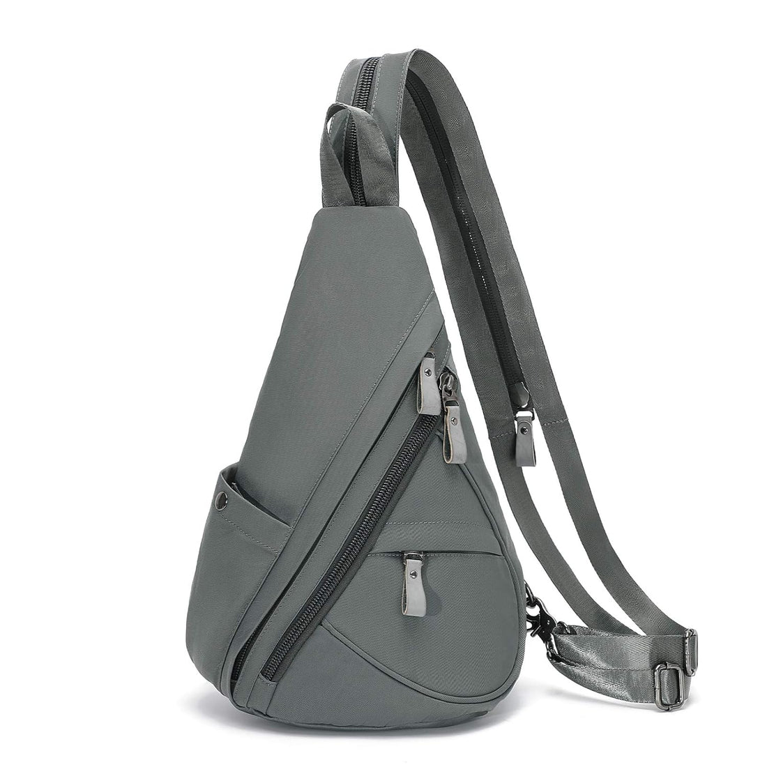 Canvas Sling Bag - Small Crossbody Backpack Shoulder Casual Daypack Rucksack for Men Women Outdoor Cycling Hiking Travel (6881-1-D.Grey)