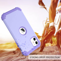 BENTOBEN iPhone 11 Case, iPhone 11 Phone Case, 3 in 1 Heavy Duty Rugged Hybrid Hard PC Cover Soft Silicone Bumper Impact Resistant Shockproof Protective Cases for iPhone 11 6.1 Inch, Purple/Lavender