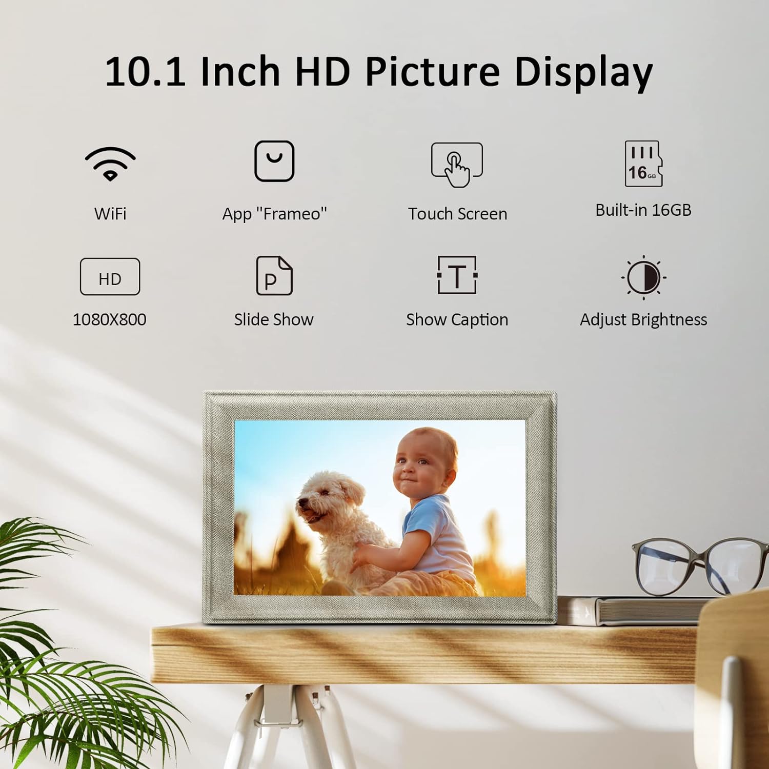 Digital Photo Frame (Texture Beige)