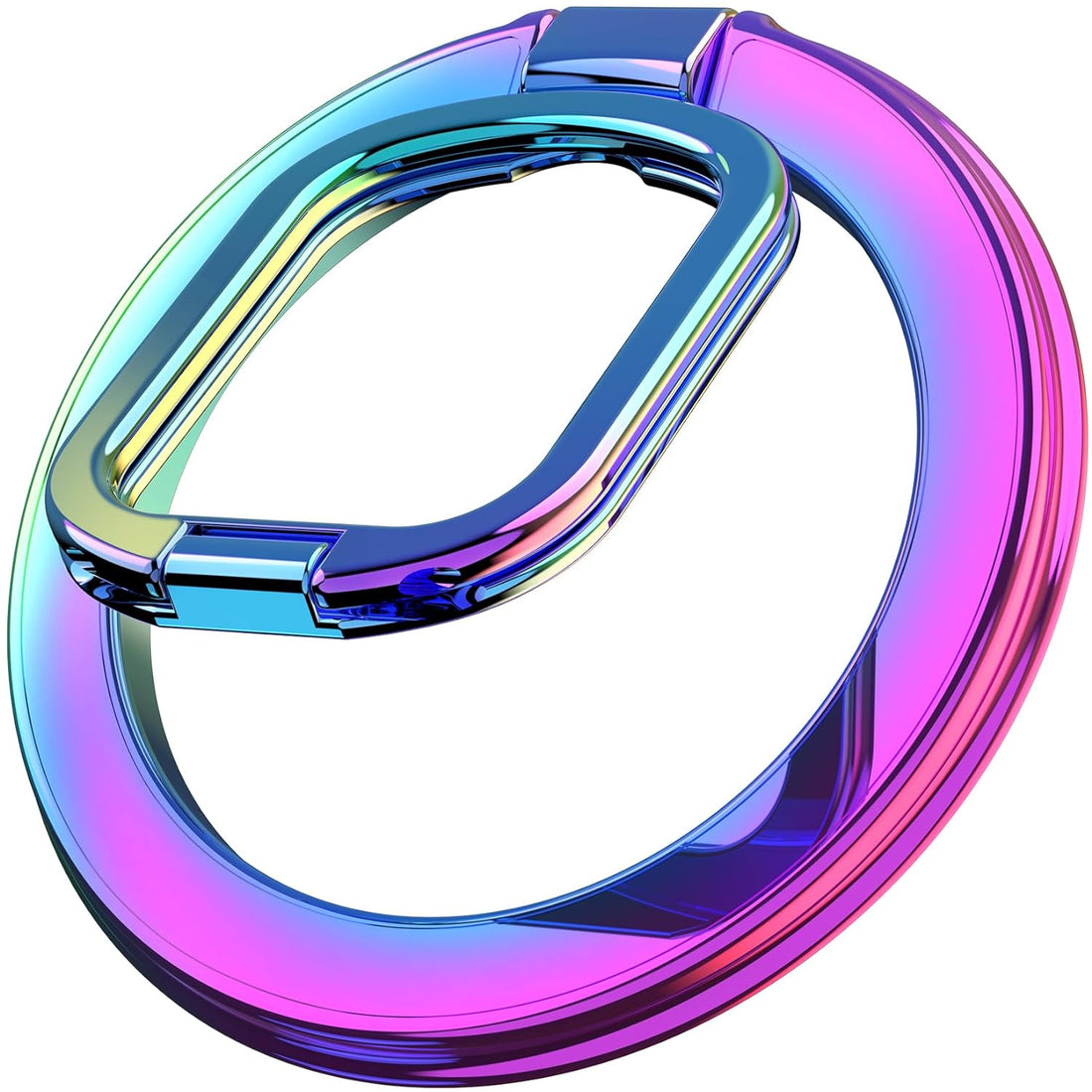 Double-Sided Magnetic Phone Ring Holder,Rainbow-Colored