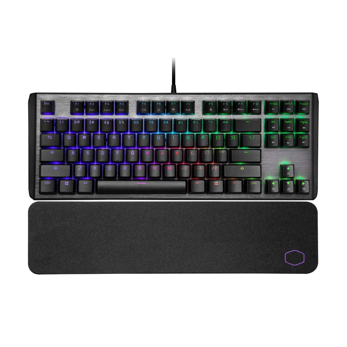 Cooler Master CK530 V2 Tenkeyless Gaming Mechanical Keyboard Blue Switch with RGB Backlighting, On-The-Fly Controls, and Aluminum Top Plate