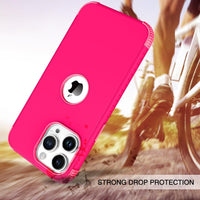 BENTOBEN for iPhone 15 Pro Max Case, Heavy Duty 2 in 1 Full Body Rugged Shockproof Protection Hybrid Hard PC Bumper Drop Protective Girls Women Men Covers for iPhone 15 Pro Max 6.7" 2023, Hot Pink